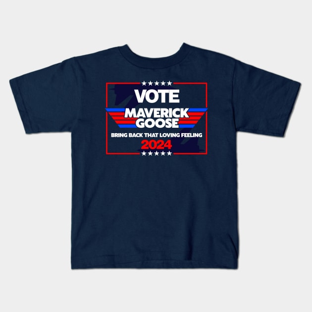 Vote Maverick & Goose 2024 Kids T-Shirt by darklordpug
